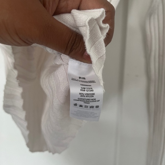 🌺 5/$30 🌺 Dynamite Ribbed white crop sweater top - Picture 5 of 7